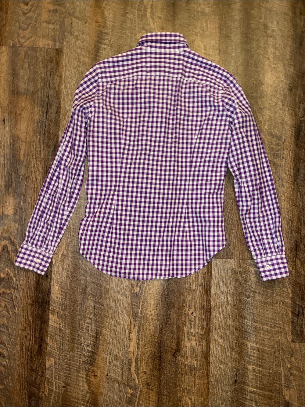 Ralph Lauren Purple & White Gingham Button-Down Shirt - Picture 4 of 4